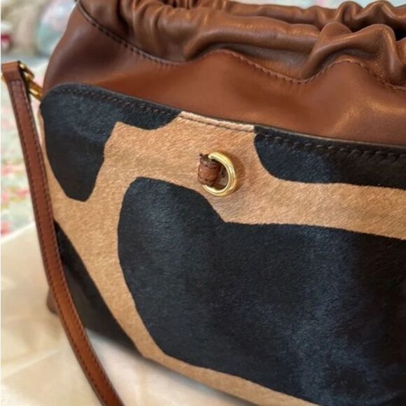 🌺 Burberry Prorsum🌺 Runway Ponyhair Leather Trim Crossbody Bag #mobwife 💃💃 - Picture 3 of 10